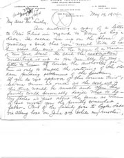 Handwritten correspondence regarding the Supreme Court lawsuit. 