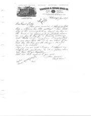 Handwritten correspondence regarding dam lawsuit and retainer.