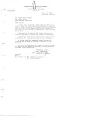 Correspondence regarding the Stubing public hearing in July of 1969.