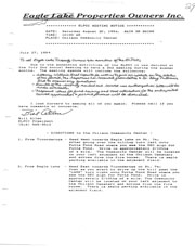 ELPOI meeting notice for August 20, 1994 regarding permit status, SONAR use authorization, and fundraising. 