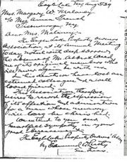 Letter of sympathy regarding the death of Albert Weed. 