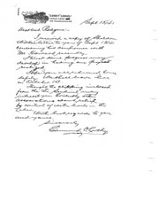 Handwritten correspondence regarding meeting with Howard and clipping from Ticonderoga Sentinel.