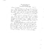 Handwritten correspondence regarding ice carnival. 