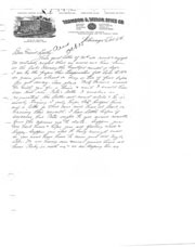 Handwritten correspondence regarding Flint correspondence, expenses, and dam. 