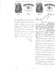 Handwritten correspondence regarding Flint payments and lawsuit.