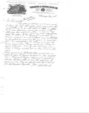 Handwritten correspondence regarding Flint litigation expenses. 