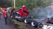 Ti Fire Truck in Lake